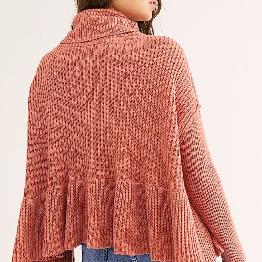 Free people layer cake peplum rose sweater - Picture 5 of 7